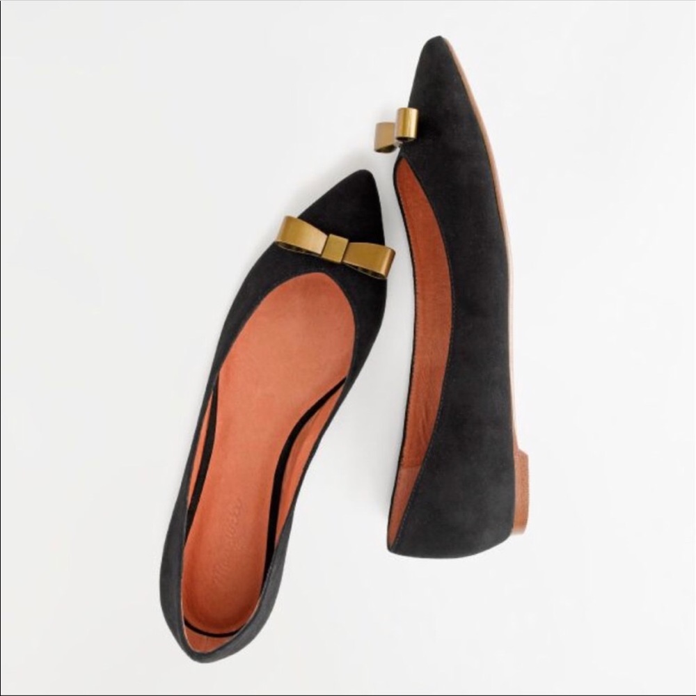 Madewell suede bow flats